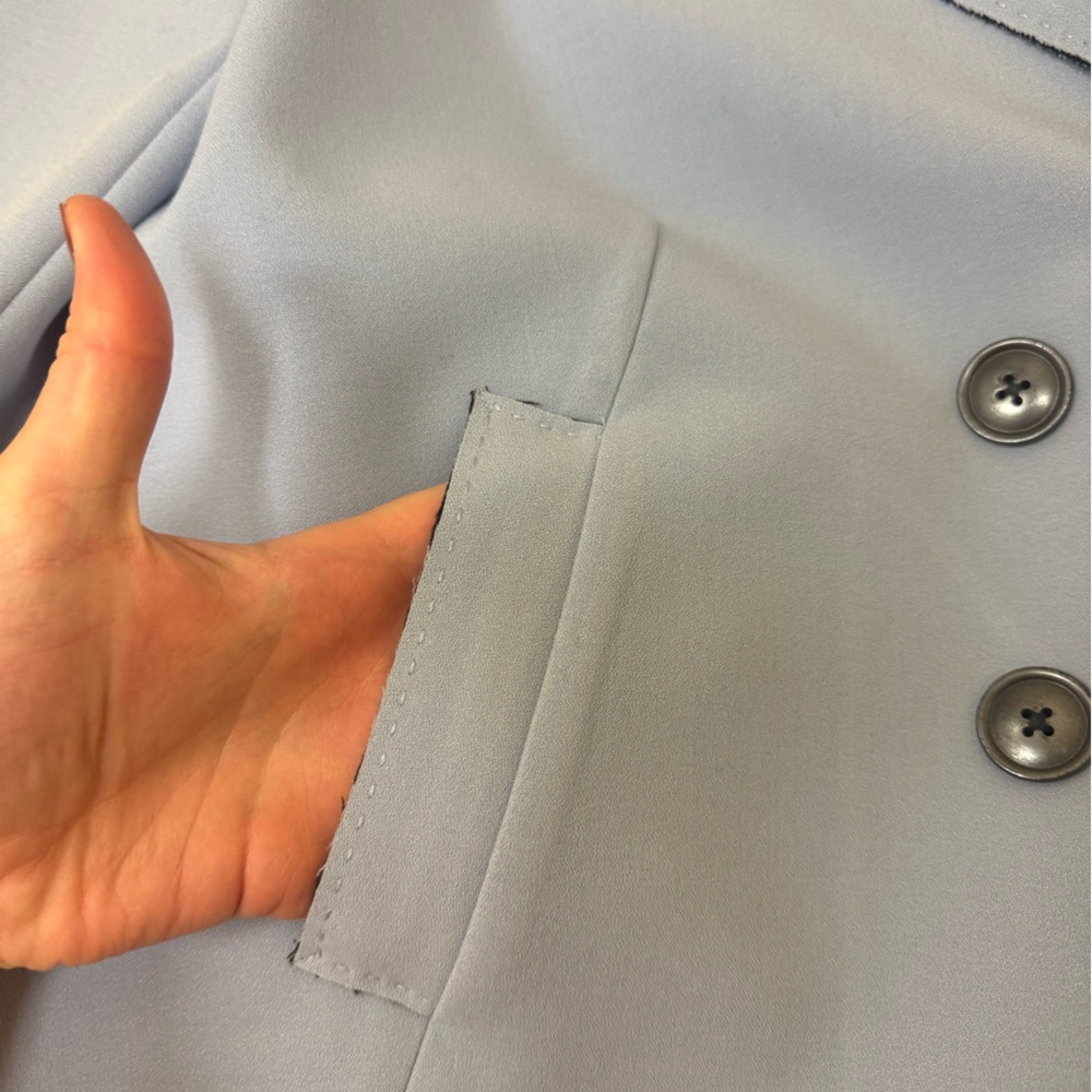 Halogen Light Blue Double Breasted Blazer - image 5